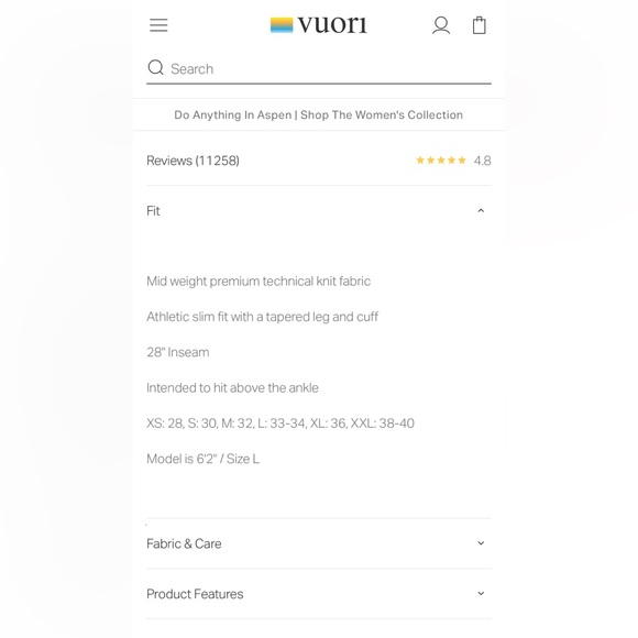 Vuori Sunday Performance Jogger size medium - Picture 11 of 11